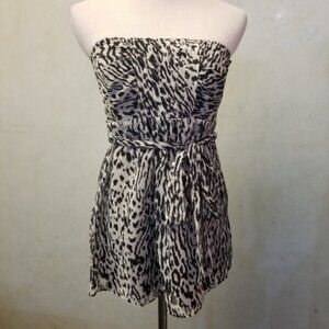 NWT banana republic leopard print tube top Size 2 (O10)